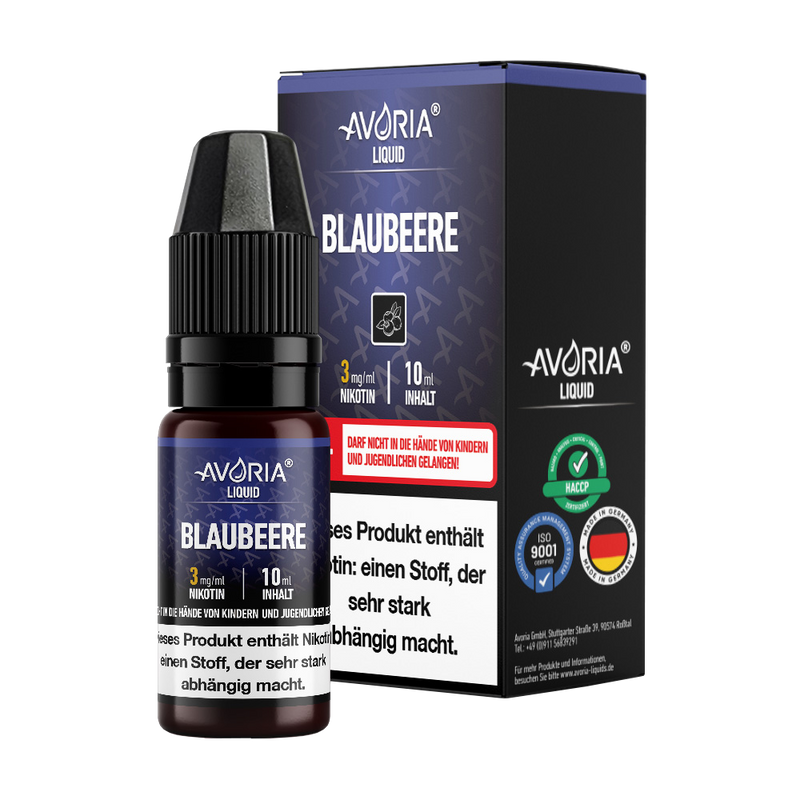 Avoria - Apfel E-Zigaretten Liquid - Blaubeere