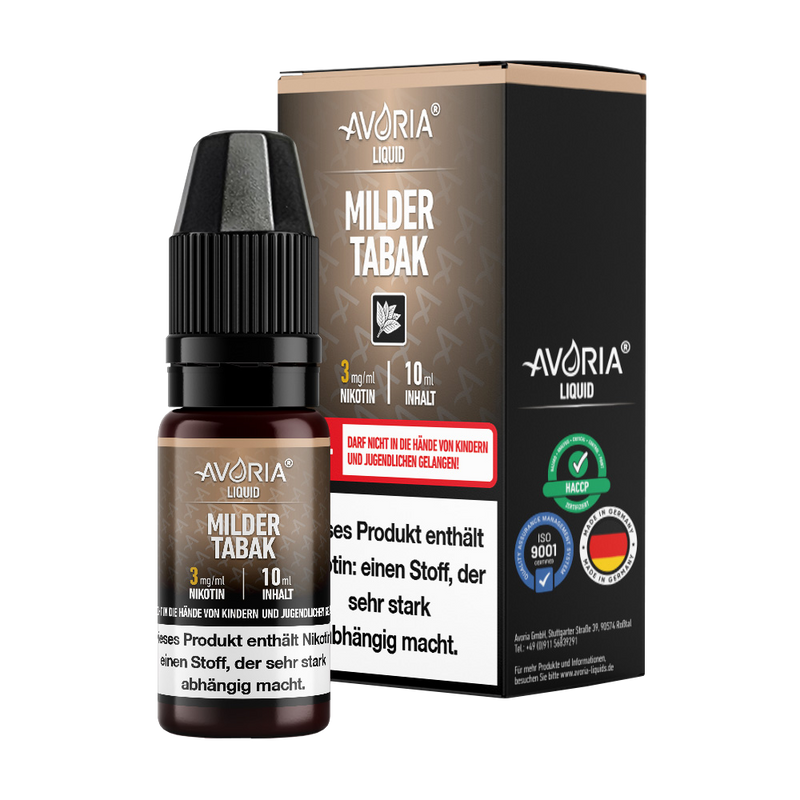 Avoria - Apfel E-Zigaretten Liquid - Milder Tabak