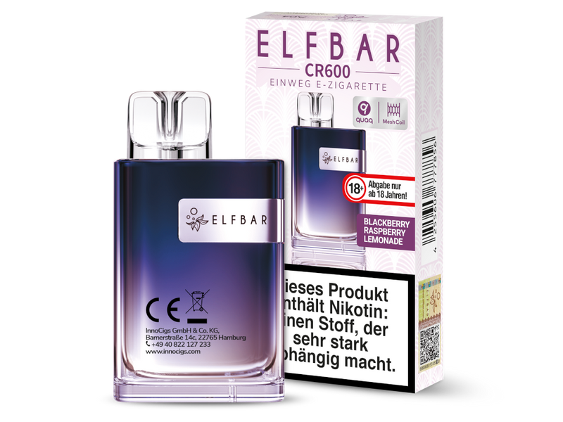 Elfbar - CR600 Einweg E-Zigarette - Watermelon Peach