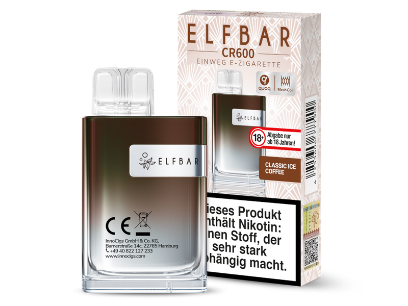 Elfbar - CR600 Einweg E-Zigarette - Watermelon Peach