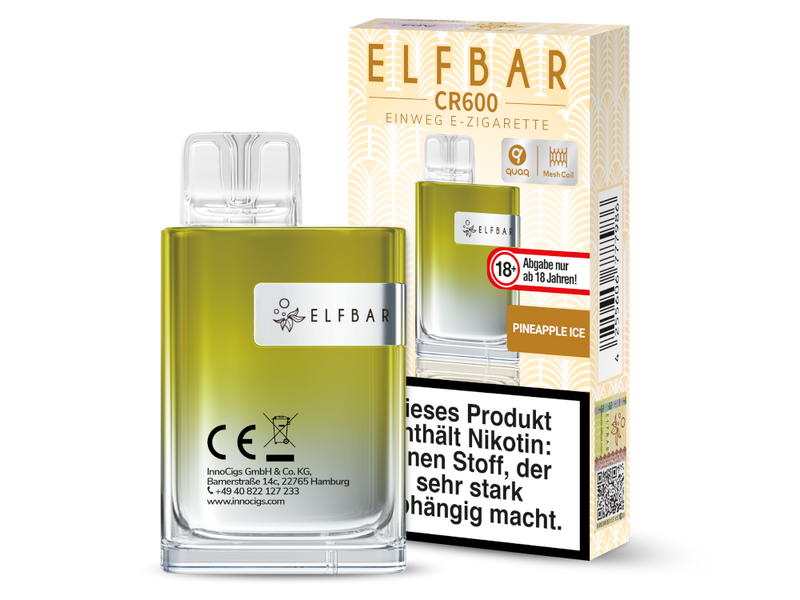 Elfbar - CR600 Einweg E-Zigarette - Watermelon Peach