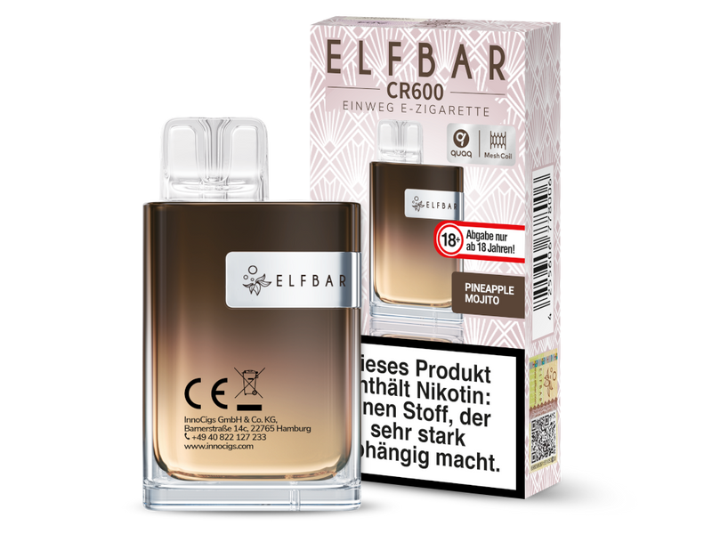 Elfbar - CR600 Einweg E-Zigarette - Watermelon Peach