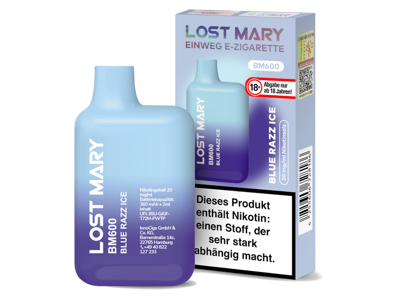 Lost Mary - BM600 Einweg E-Zigarette - 20mg/ml - Watermelon Ice