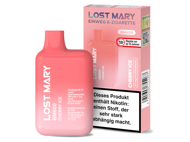 Lost Mary - BM600 Einweg E-Zigarette - 20mg/ml - Watermelon Ice