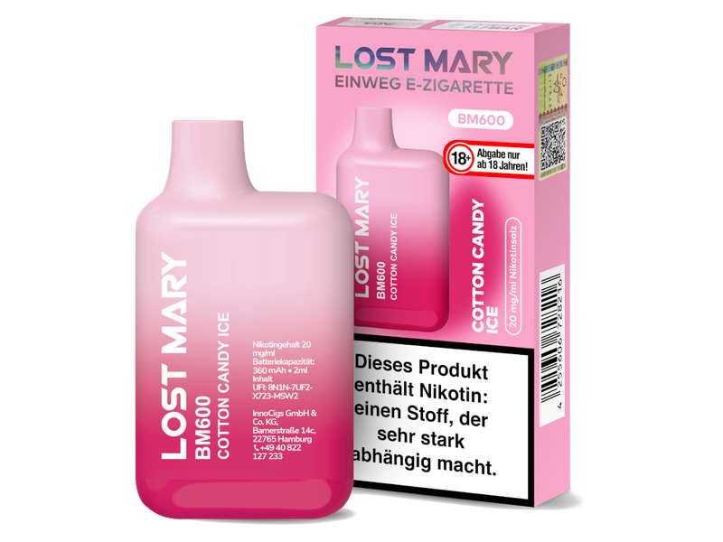 Lost Mary - BM600 Einweg E-Zigarette - 20mg/ml - Watermelon Ice