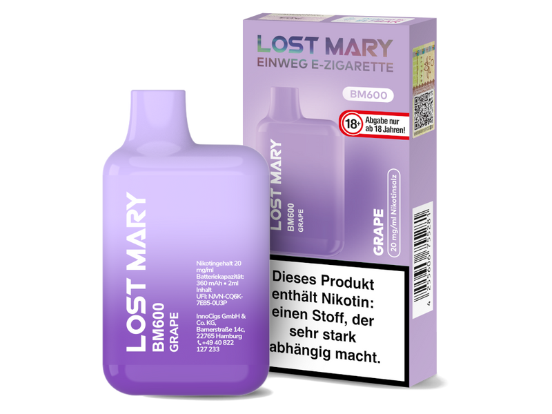 Lost Mary - BM600 Einweg E-Zigarette - 20mg/ml - Watermelon Ice