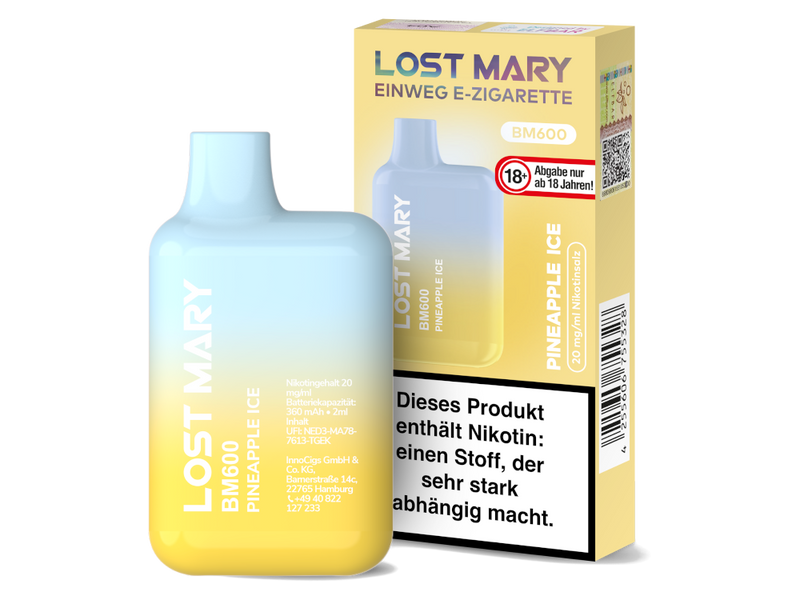 Lost Mary - BM600 Einweg E-Zigarette - 20mg/ml - Watermelon Ice