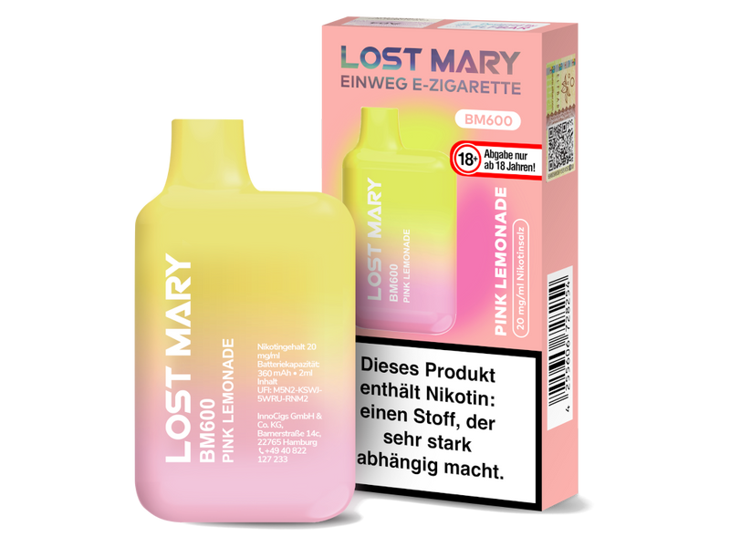 Lost Mary - BM600 Einweg E-Zigarette - 20mg/ml - Watermelon Ice